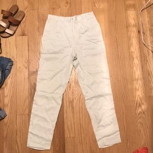 H&M light teal/white high waist trousers